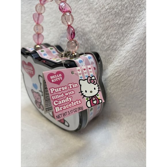 Hello Kitty Tin Box Filled with Hello Kitty Candy Bracelets NOT FOR CONSUMPTION - Picture 2 of 6